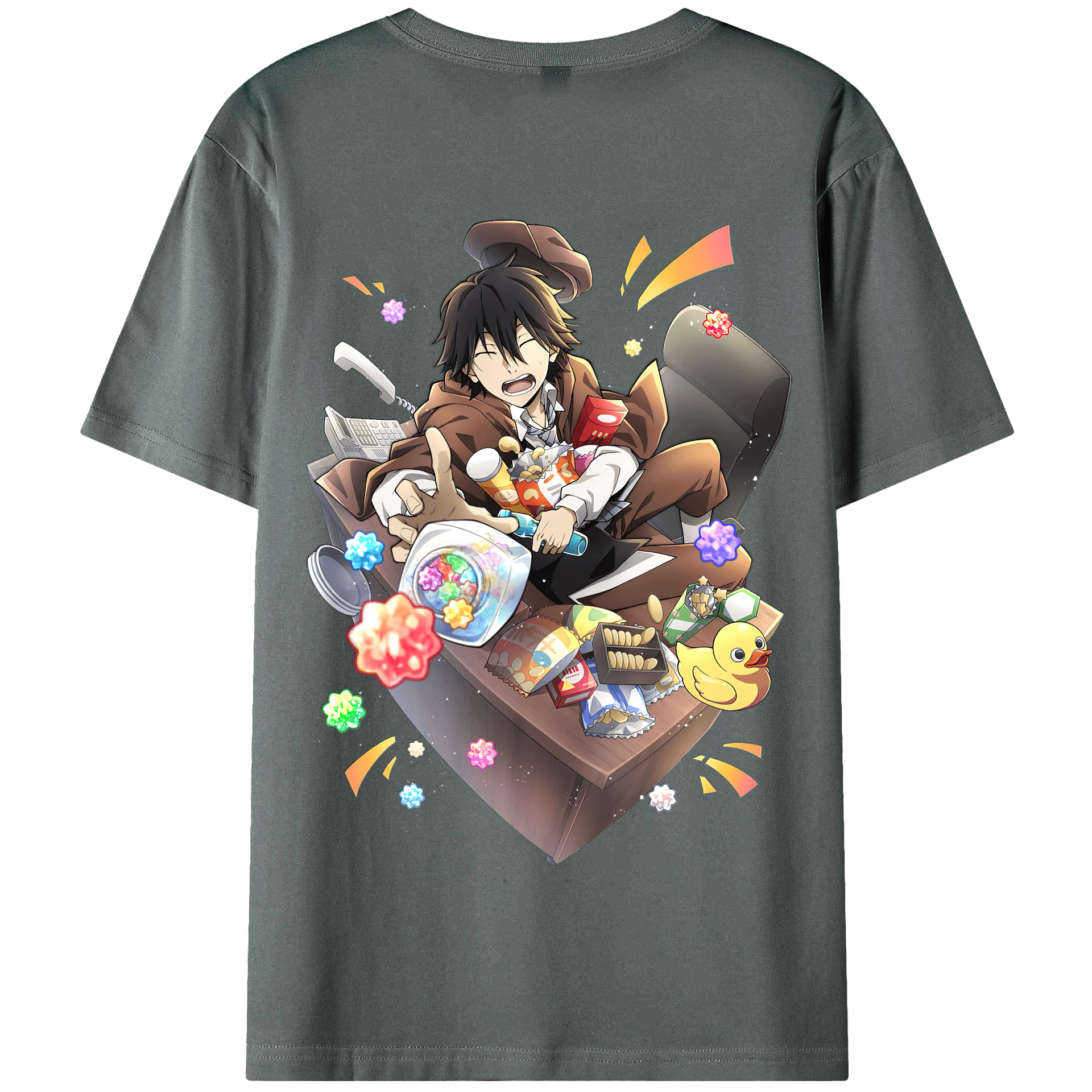 （画像用） 文豪ストレイドッグス Bungo Stray Dogs 綿100％半袖Tシャツ（背面プリント）
